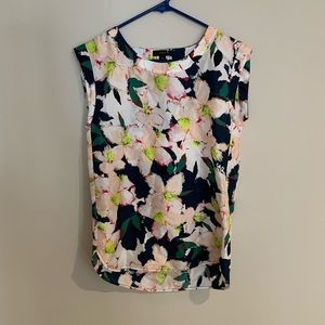 J.crew floral silk top